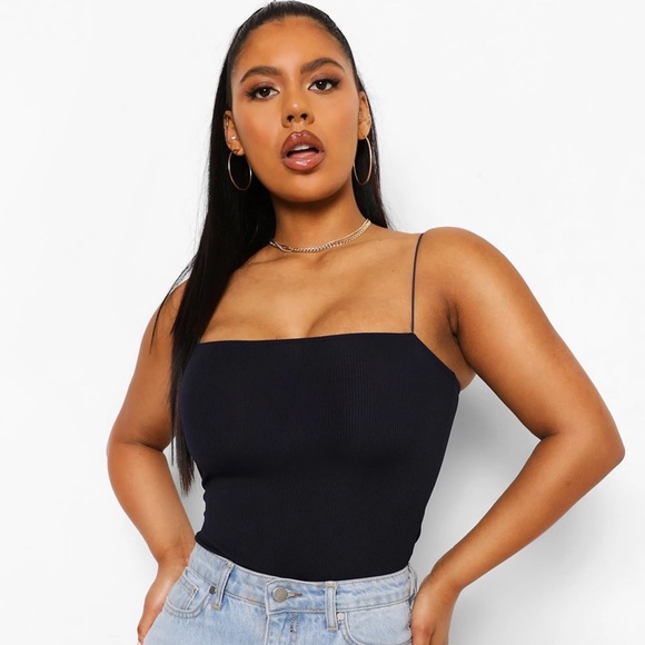 Basic Rib Square Neck Bodysuit NWT - Picture 3 of 3